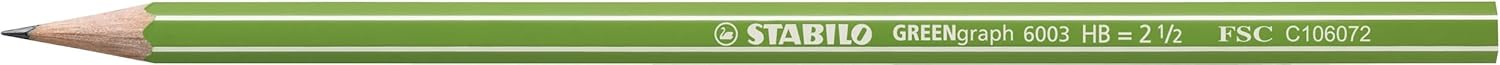 Milieuvriendelijk grafietpotlood - STABILO GREENgraph - 3 stuks - hardheid HB