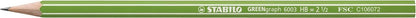 Milieuvriendelijk grafietpotlood - STABILO GREENgraph - 3 stuks - hardheid HB