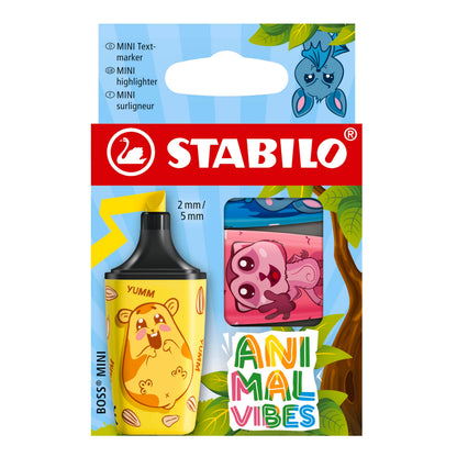 STABILO - Markeerstift - BOSS MINI - Animal Vibes - Etui met 3 kleuren