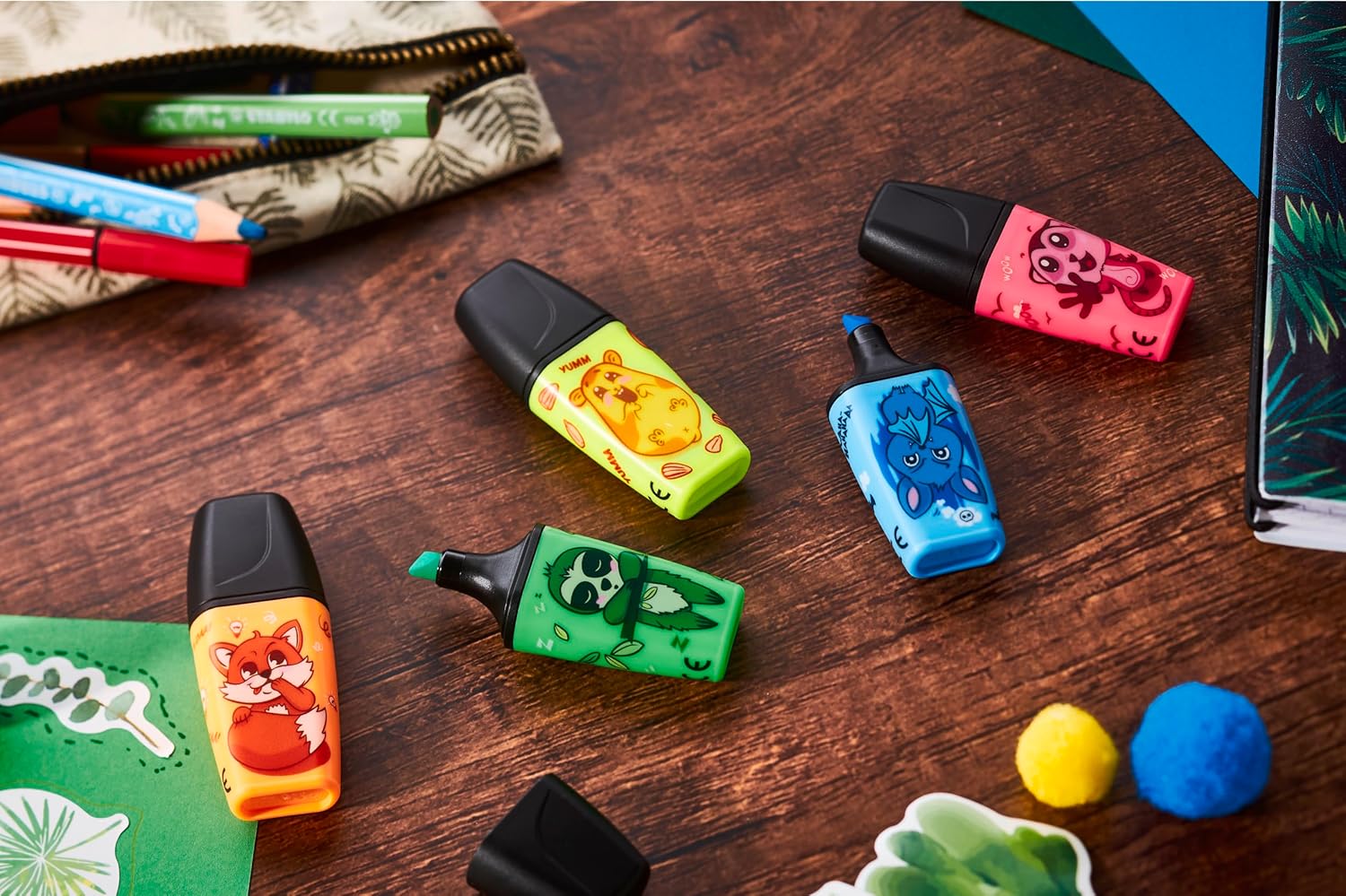 STABILO - Markeerstift - BOSS MINI - Animal Vibes - Etui met 3 kleuren