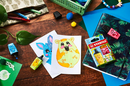 STABILO - Markeerstift - BOSS MINI - Animal Vibes - Etui met 3 kleuren