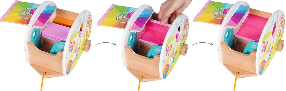 Goki houten caravan Happy Campers speelgoed camper voor kinderen