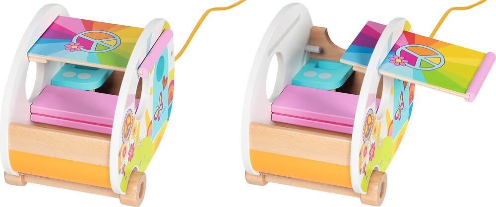 Goki houten caravan Happy Campers speelgoed camper voor kinderen