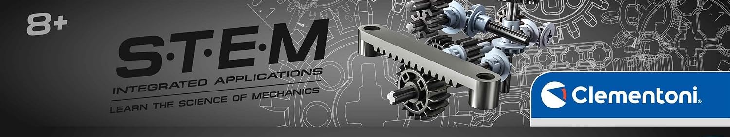 Clementoni Wetenschap & Spel - Supersonische Racewagen Bouwset – STEM Mechanica Speelgoed voor Kinderen – 2-in-1 Constructieset met Tandwielen & Turbines – Vanaf 8 Jaar