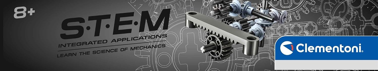Clementoni Wetenschap & Spel - Supersonische Racewagen Bouwset – STEM Mechanica Speelgoed voor Kinderen – 2-in-1 Constructieset met Tandwielen & Turbines – Vanaf 8 Jaar