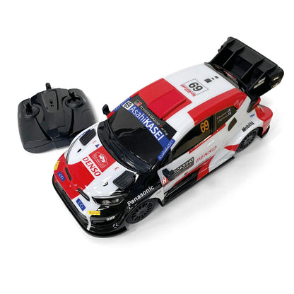 Mondo Motors Toyota GR Yaris WRC op afstand bestuurd model, schaal 1:14, oplaadbare batterijen inbegrepen, speelgoedauto 63860