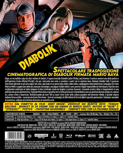 Diabolik 4K UHd + Blu-Ray + Cd - 3 Dischi, Diabolik (Special Edition) (4K Uhd + Blu-Ray + Cd)