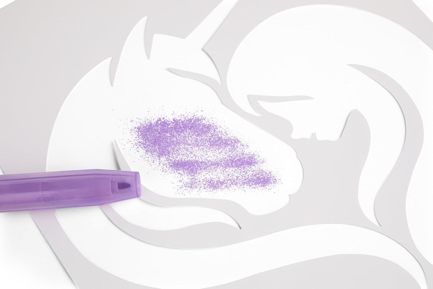 Unicorn Academy Spuitpen Set | Poederstiften & Sjablonen om te Spuiten | Creatief Airbrush Schilderset voor Kinderen | Toverpotloden Knutselset met 3 Spuitstiften & 3 Sjablonen | Meisjes Cadeau
