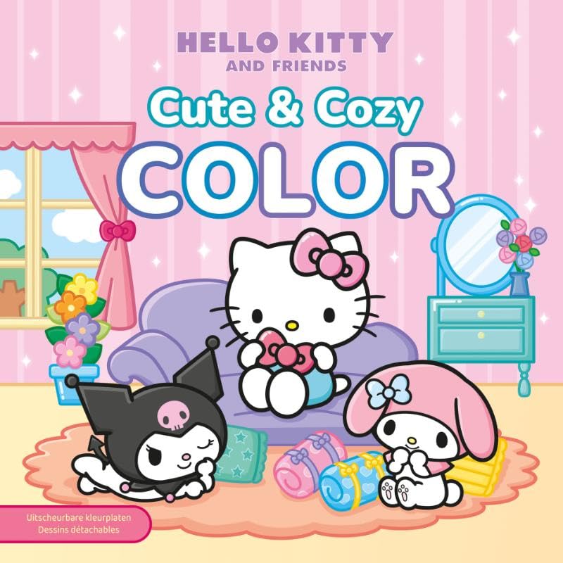 Hello Kitty and Friends Cute & Cozy Color: Uitscheurbare kleurplaten/Dessins détachables