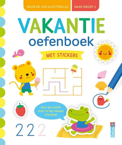 Vakantie Oefenboek met Stickers naar Groep 2