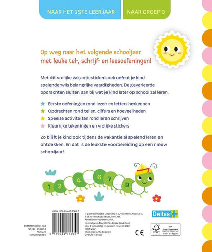 Vakantie Oefenboek met Stickers naar Groep 3