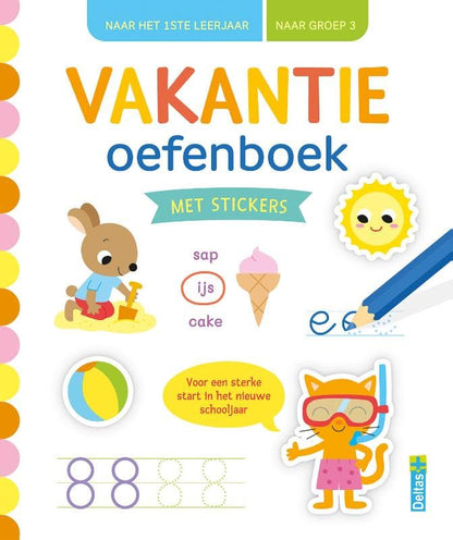 Vakantie Oefenboek met Stickers naar Groep 3