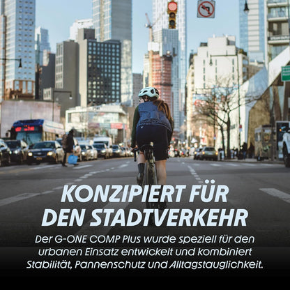 Schwalbe Pneumatico per bicicletta G-ONE Comp Plus – Pneumatico Gravel 28 pollici per bici da gravità urbana – con protezione da foratura, strisce riflettenti & Green Compound