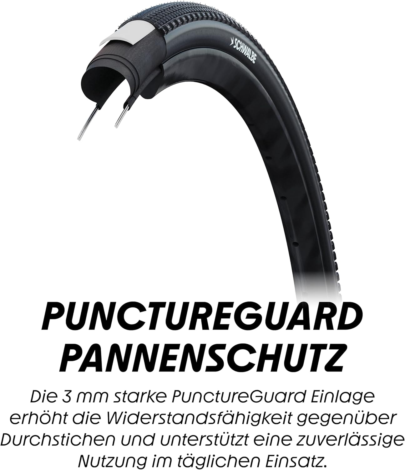 Schwalbe Pneumatico per bicicletta G-ONE Comp Plus – Pneumatico Gravel 28 pollici per bici da gravità urbana – con protezione da foratura, strisce riflettenti & Green Compound