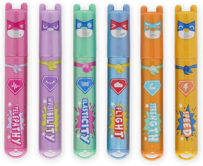 Legami Set of 6 Mini Highlighters - Teddy's Superpower