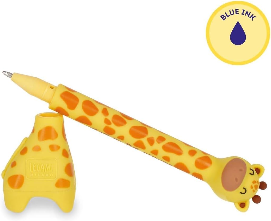 Giraffe Ballpoint Pen with Base - Stand-Ink Ovation - Blue Ink
