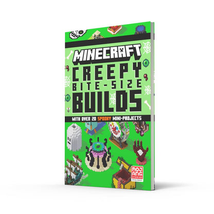 Minecraft Creepy Bite-Size Builds: New for 2026, an official illustrated guide to building 20 spooky themed mini-projects in game. Perfect for gamers of all ages!