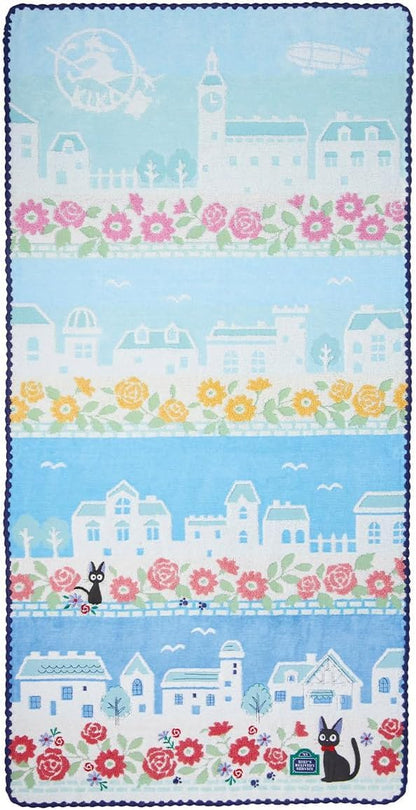 丸眞 Asciugamano da bagno Zuri Ghibli Grande Strega Messaggistica 100% cotone Regalo di compleanno festa della mamma Blu Colico 1005046000