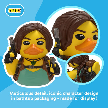 TUBBZ Collectors Edition: Tomb Raider - 30th Anniversary Lara Croft Cosplaying Rubber Duck Vinyl Figure – Official Collectible for Fans of Tomb Raider