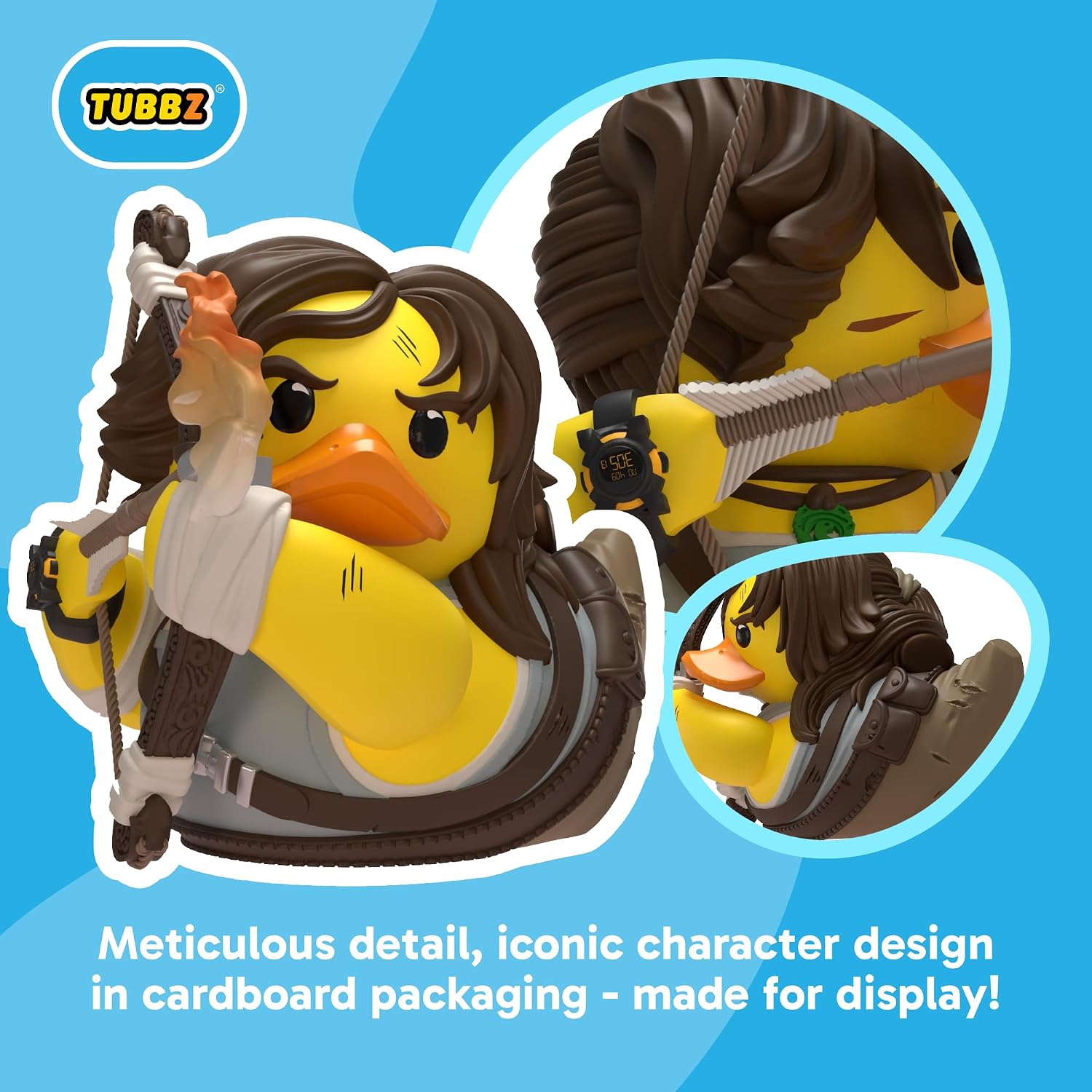 TUBBZ Boxed Edition: Tomb Raider - Lara Croft Survivor Cosplaying Rubber Duck Vinyl Figure – Official Collectible for Fans of Tomb Raider
