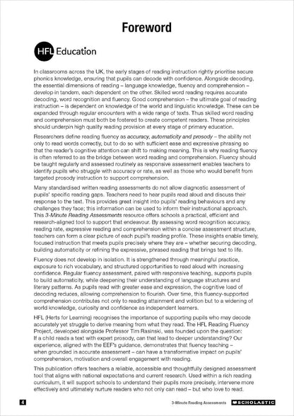 3 Minute Reading Assessments Ages 6-8: Assess student's reading in just 3 minutes ideal classroom resource (3 Minute Assessments