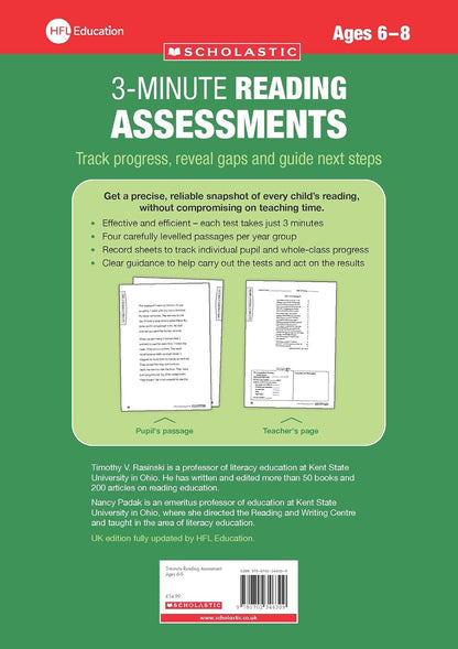 3 Minute Reading Assessments Ages 6-8: Assess student's reading in just 3 minutes ideal classroom resource (3 Minute Assessments