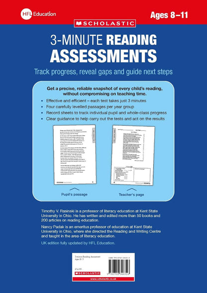 3 Minute Reading Assessments Ages 8-11: Assess student's reading in just 3 minutes ideal classroom resource (3 Minute Assessments