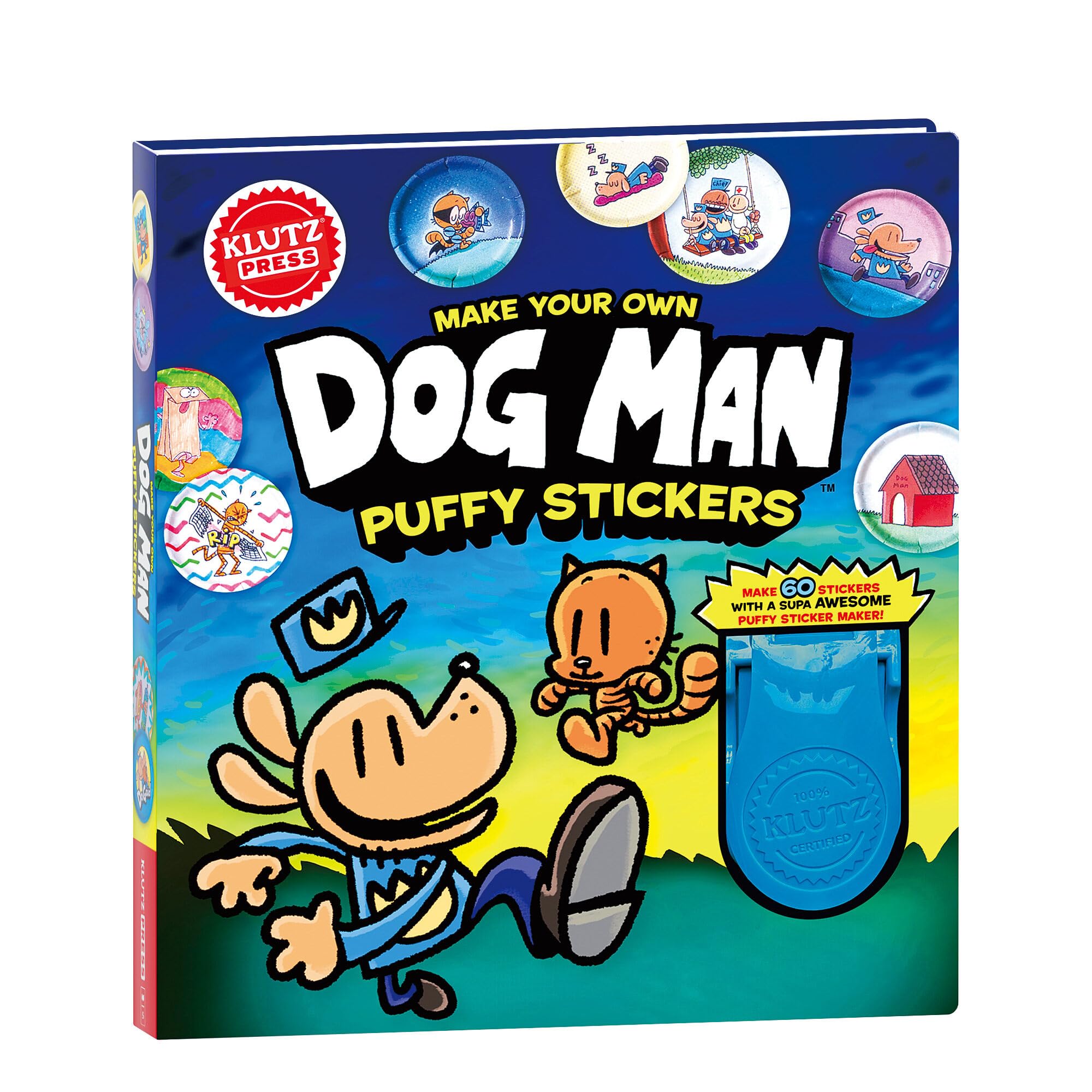 Make Your Own Dog Man Puffy Stickers (Klutz