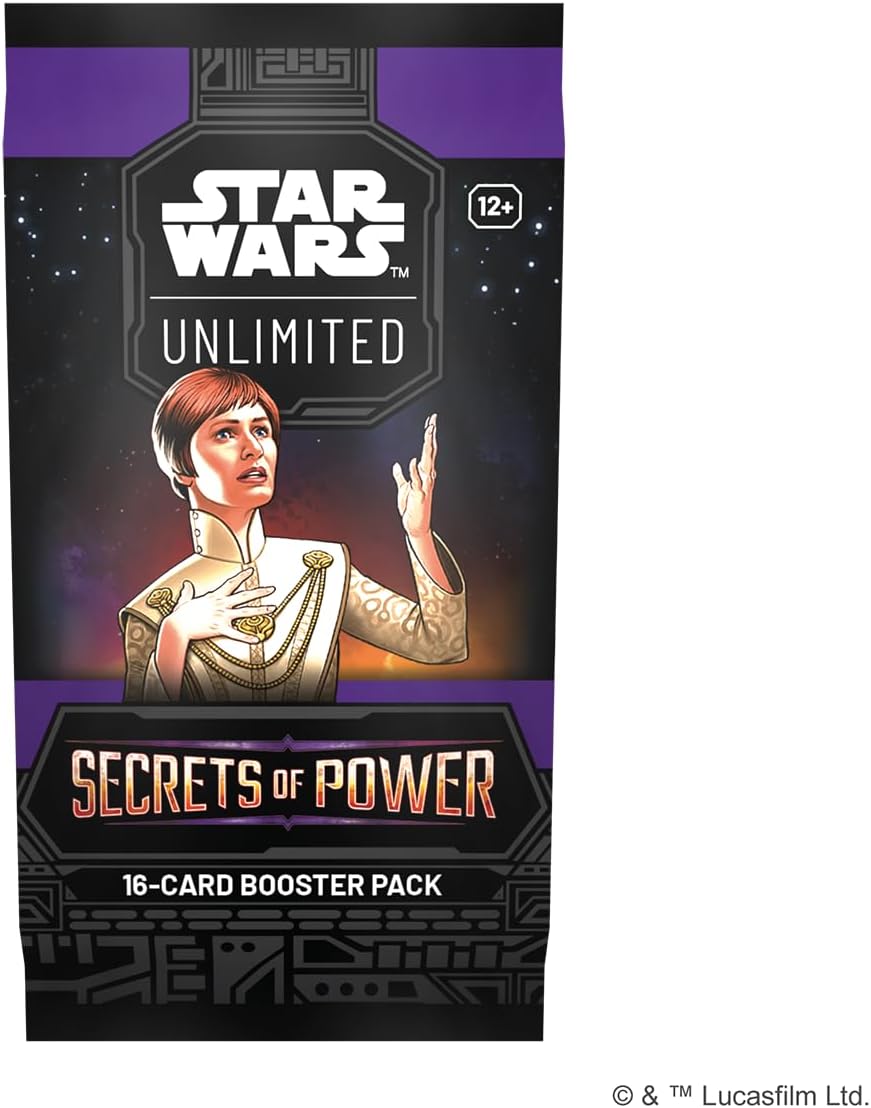 Asmodee Star Wars: Unlimited TCG Secrets of Power BOOSTER PACK - 16 Cards with Rare, Foil & Leader Cards, Ages 12+, 2+ Players, 20 Minute Playtime