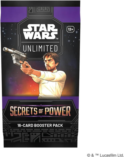 Asmodee Star Wars: Unlimited TCG Secrets of Power BOOSTER PACK - 16 Cards with Rare, Foil & Leader Cards, Ages 12+, 2+ Players, 20 Minute Playtime