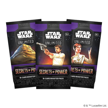 Asmodee Star Wars: Unlimited TCG Secrets of Power BOOSTER PACK - 16 Cards with Rare, Foil & Leader Cards, Ages 12+, 2+ Players, 20 Minute Playtime
