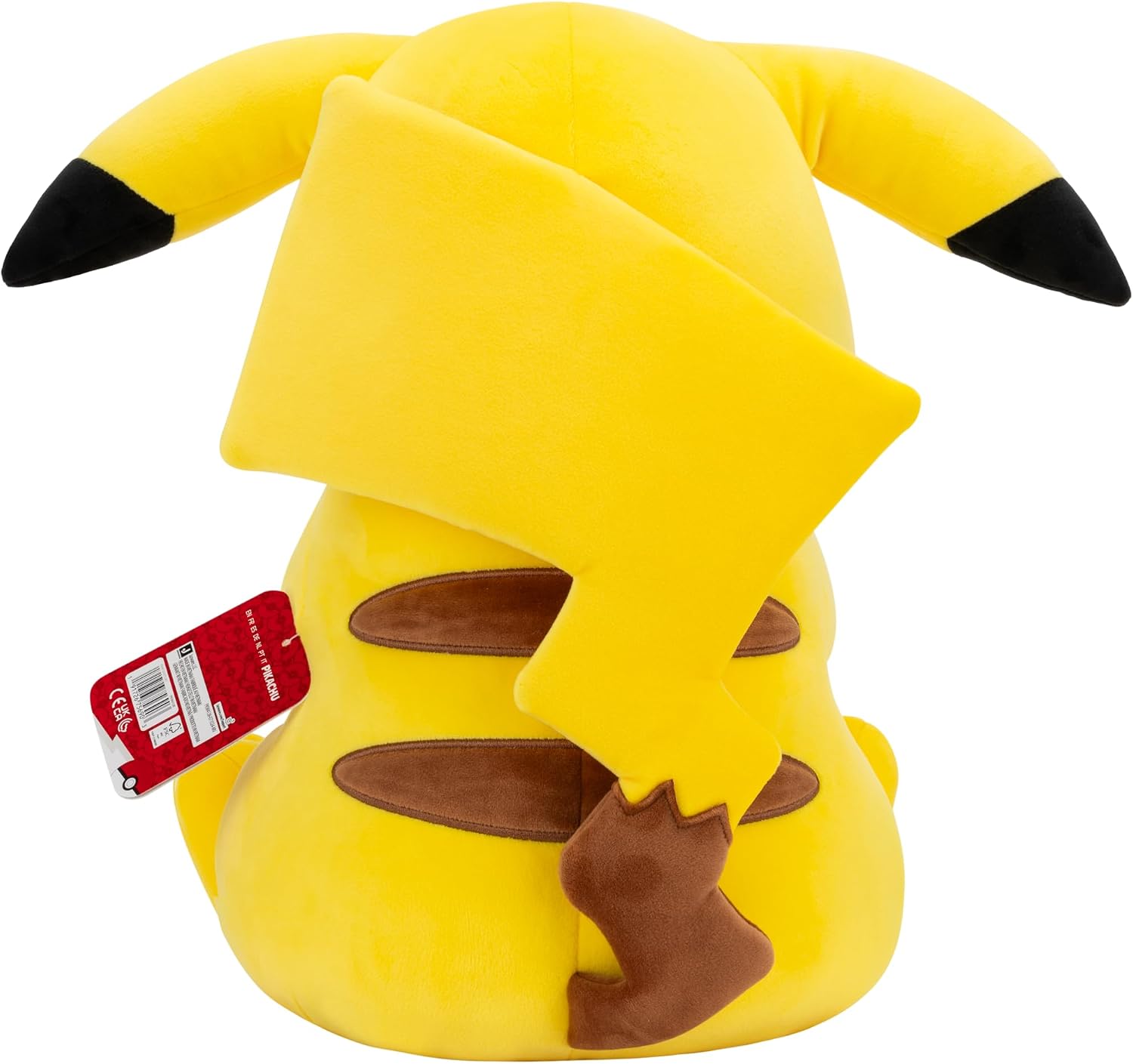 Pokémon Pikachu di peluche per dormire, 45 cm, giallo, rosso, giocattolo ufficiale Pokemon imbottito per bambini di 2 anni 3
