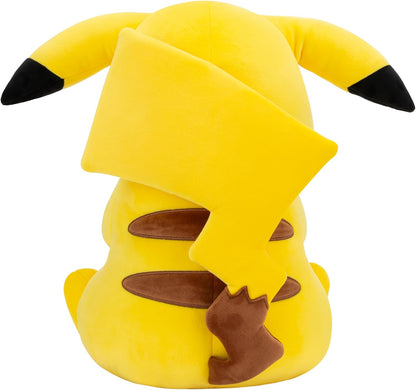 Pokémon Pikachu di peluche per dormire, 45 cm, giallo, rosso, giocattolo ufficiale Pokemon imbottito per bambini di 2 anni 3