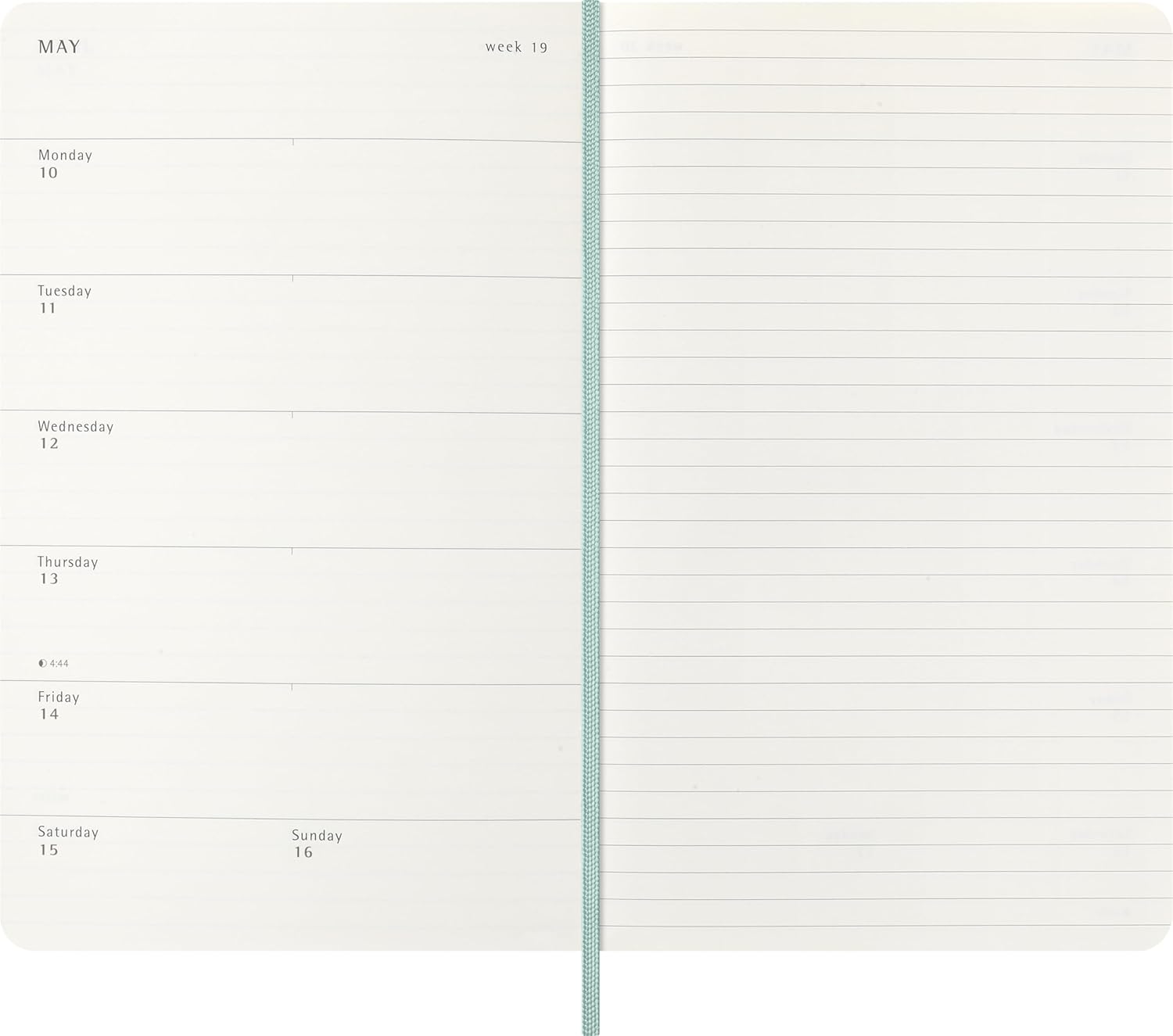Moleskine Weekly Planner 2027, Vegan Soft Cover Precious and Ethical 12 Month Diary with Space for Notes, and Gift Box, Large 13x21 Cm, Sage Green