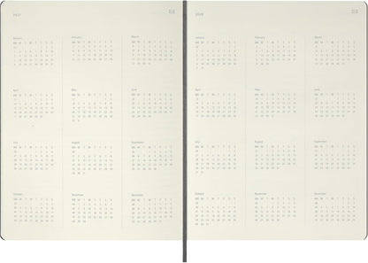 Moleskine Weekly Digital Planner 2027, Hard Cover 12 Month Vertical Smart PRO Planner with Elastic Closure, XL Size 19x25 Cm, Black