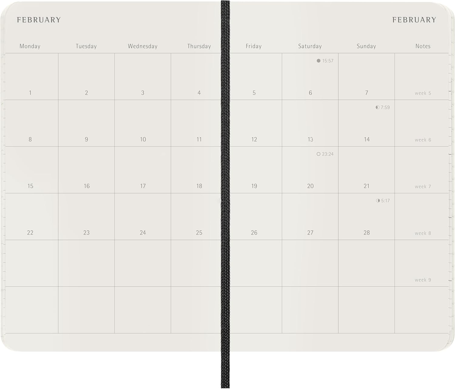 Moleskine Monthly Planner 2027, Soft Cover 12 Month Diary with Elastic Closure, Pocket Size 9x14 Cm, Black