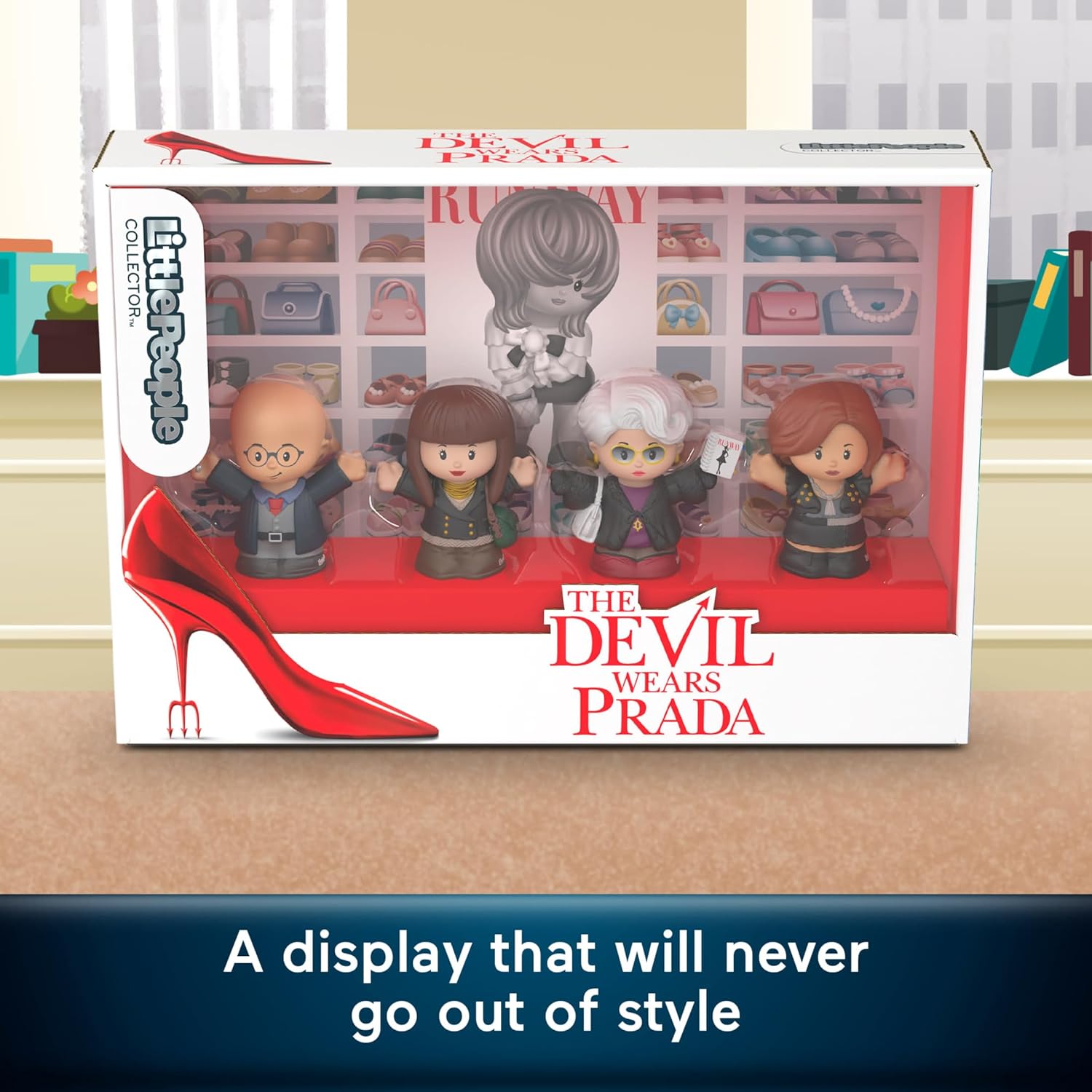 Little People Collector The Devil Wears Prada Special Edition Set for Movie Fans, 4 Figures in a Display Package, JKR84