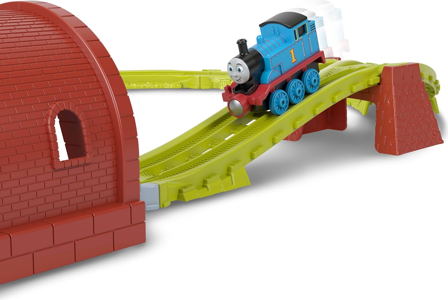 Thomas & Friends Toy Train Set by Fisher-Price, Bell Station Playset with Push-Along Thomas Engine, Ringing Bell, Tunnel, Gate & Expandable, JLL35