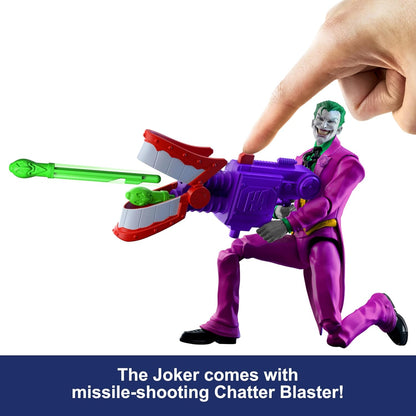 Mattel DC Premier 6.5 Inch Joker Action Figure, Series 1, Super Villain, 22 Articulations & Detailed Design, Chattering Teeth Weapon, JMD97