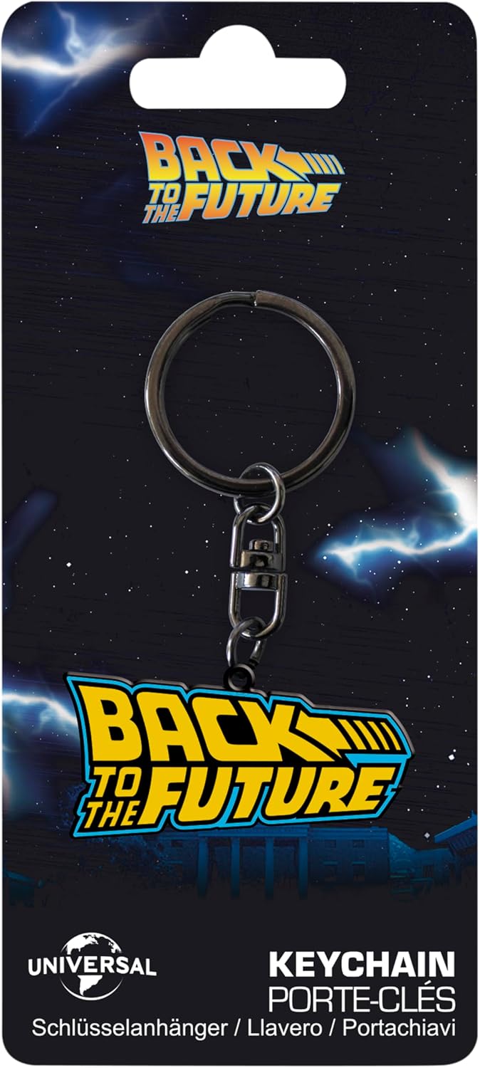 ABYSTYLE Back To The Future Logo Metal Keychain | Back To The Future Keyring | Metal Keyring | Back To The Future Merchandise | Back To The Future Gifts