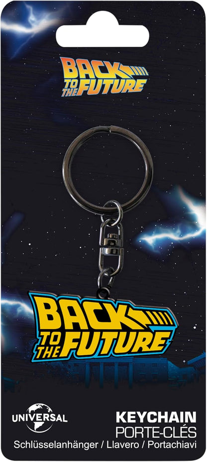 ABYSTYLE Back To The Future Logo Metal Keychain | Back To The Future Keyring | Metal Keyring | Back To The Future Merchandise | Back To The Future Gifts