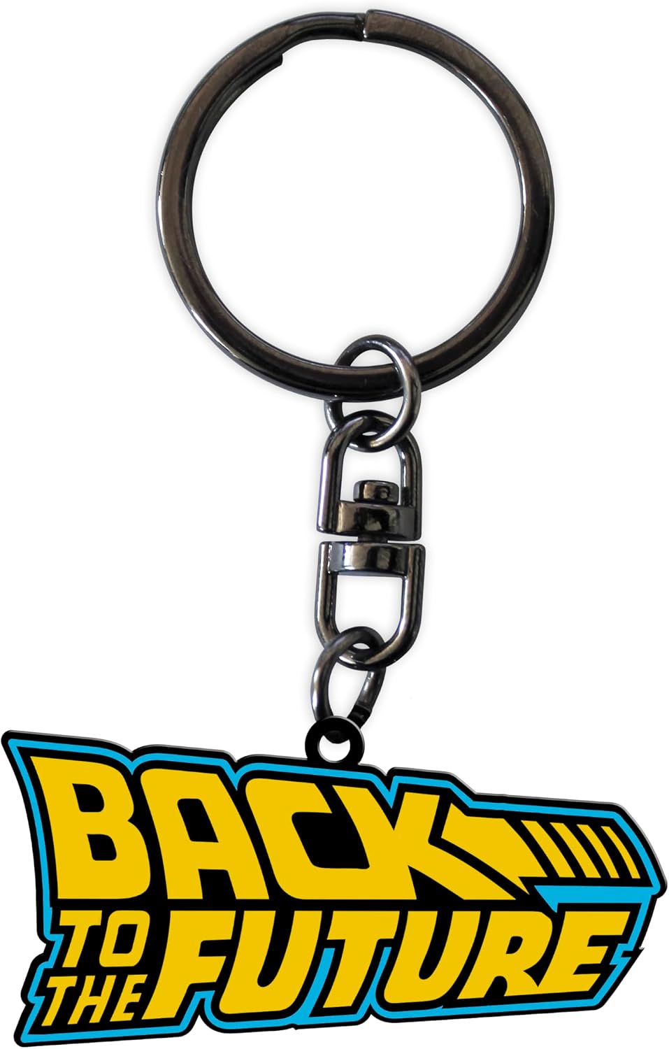 ABYSTYLE Back To The Future Logo Metal Keychain | Back To The Future Keyring | Metal Keyring | Back To The Future Merchandise | Back To The Future Gifts