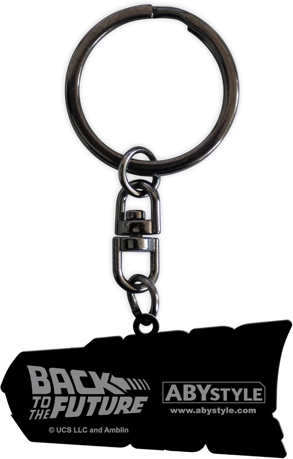ABYSTYLE Back To The Future Logo Metal Keychain | Back To The Future Keyring | Metal Keyring | Back To The Future Merchandise | Back To The Future Gifts