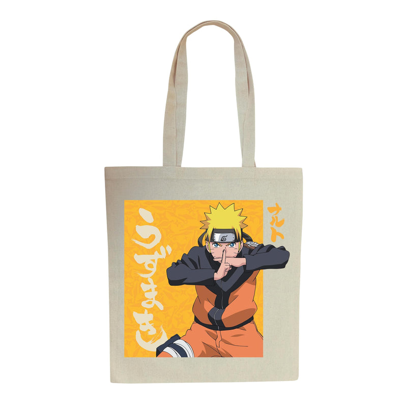 ABYSTYLE - Tote Bag NARUTO SHIPPUDEN Naruto Jutsu - Official product - Size 38 x 42 cm - Durable cotton - Long handles