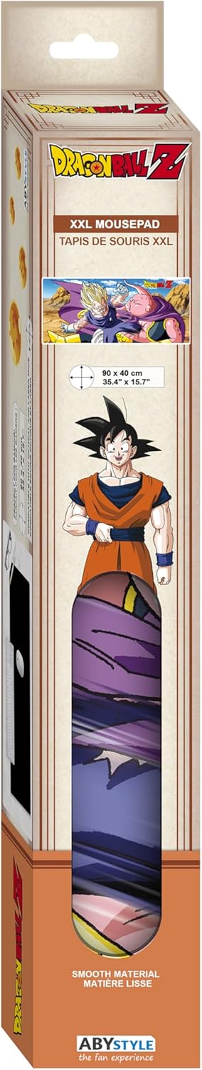 ABYSTYLE Dragon Ball Z Buu vs Majin Vegeta XXL Mouse Mat – Official Product – Large Size – Non-Slip Base