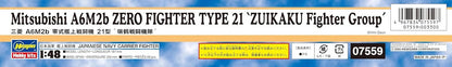 Hasegawa - 1/48 Mitsubishi A6m2b Zero Fighter Type 21