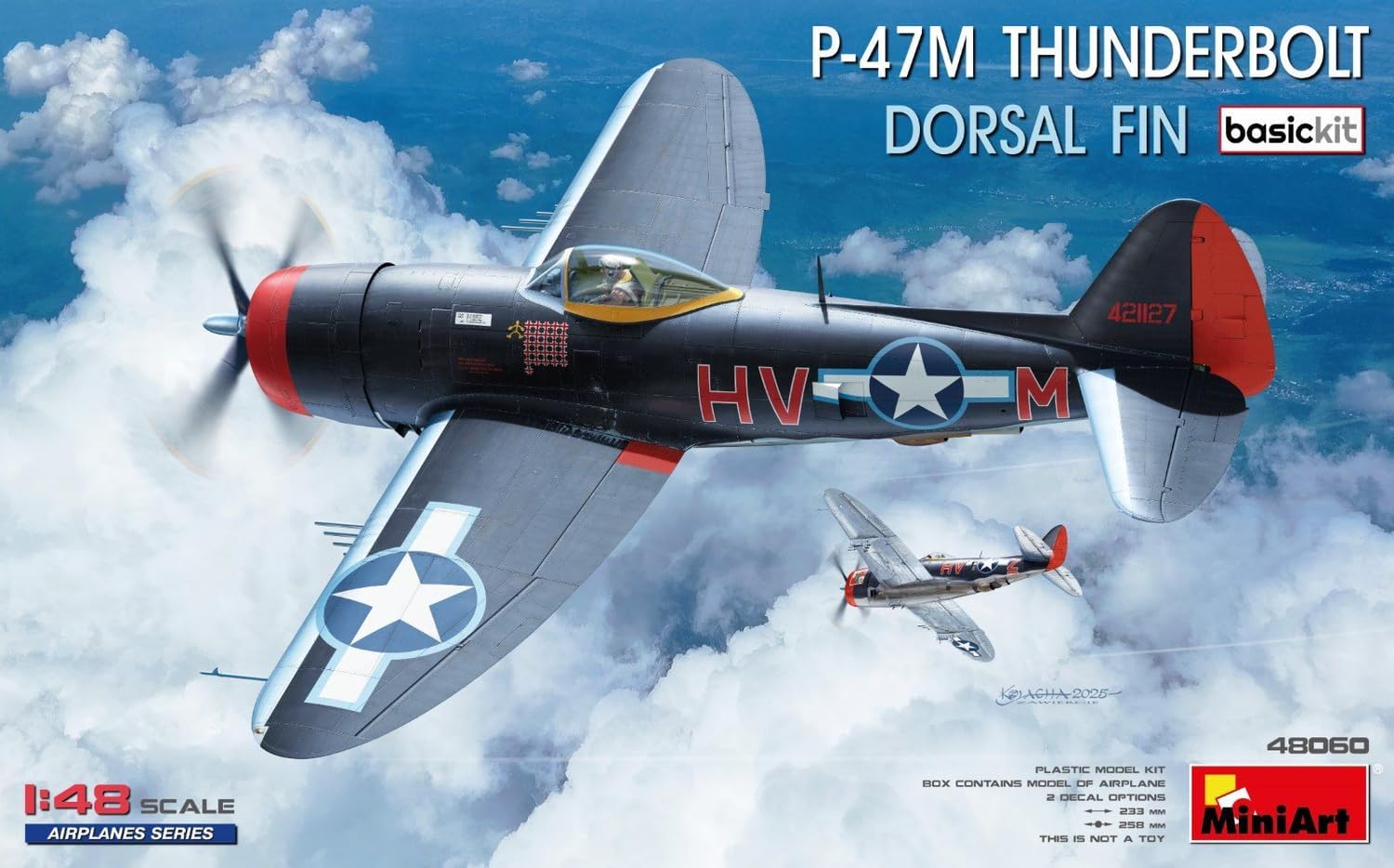 MiniArt - 1/48 P-47m Thunderbolt. Dorsal Fin. Basic Kit