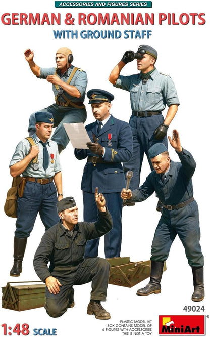 MiniArt - 1/48 German En Romanian Pilots W/ground Staff