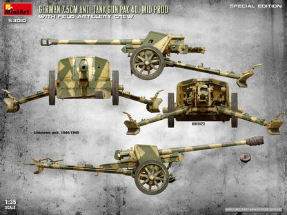 MiniArt - 1/35 German 7.5cm Anti-tank Gun Pak 40.