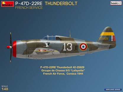 MiniArt - 1/48 P-47d-22re Thunderbolt. French Service. Basic Kit